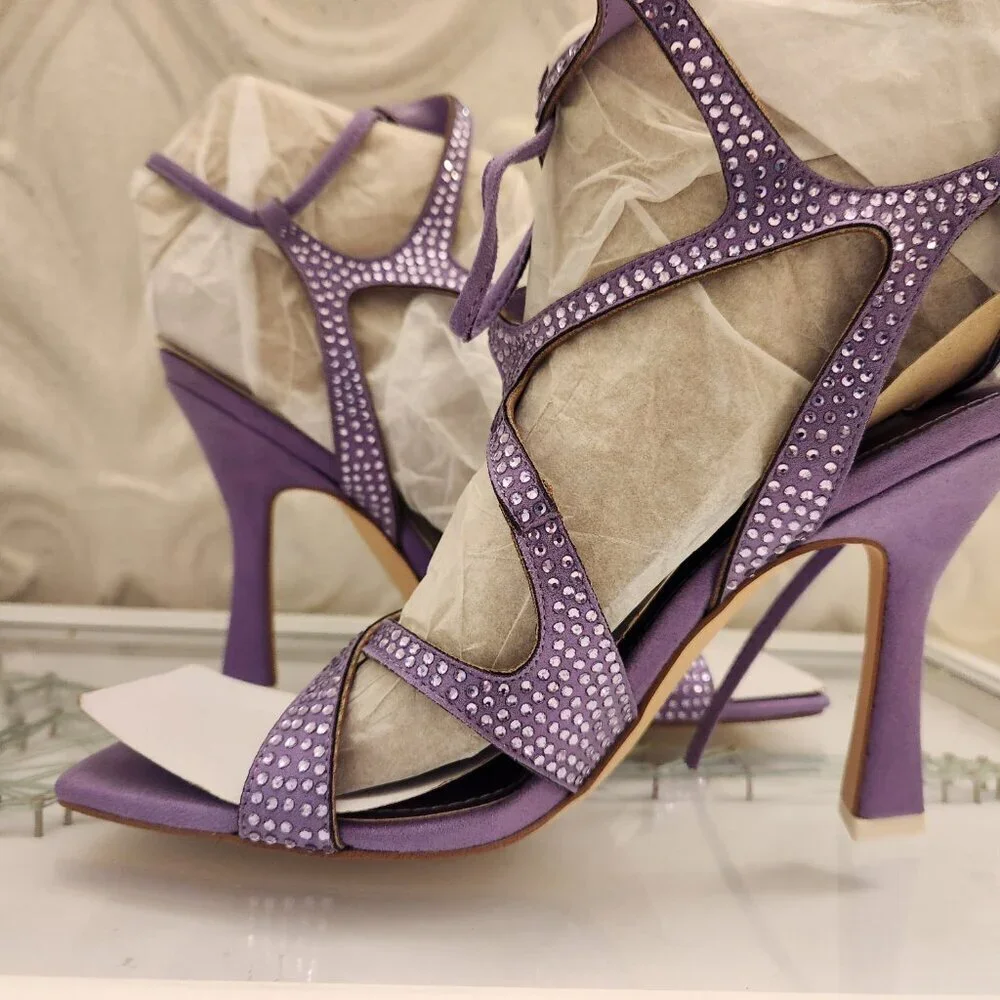 Nine West Alanah 2 Faux Suede Pumps in Light Purple Size 9.5, NIB, Strappy Style